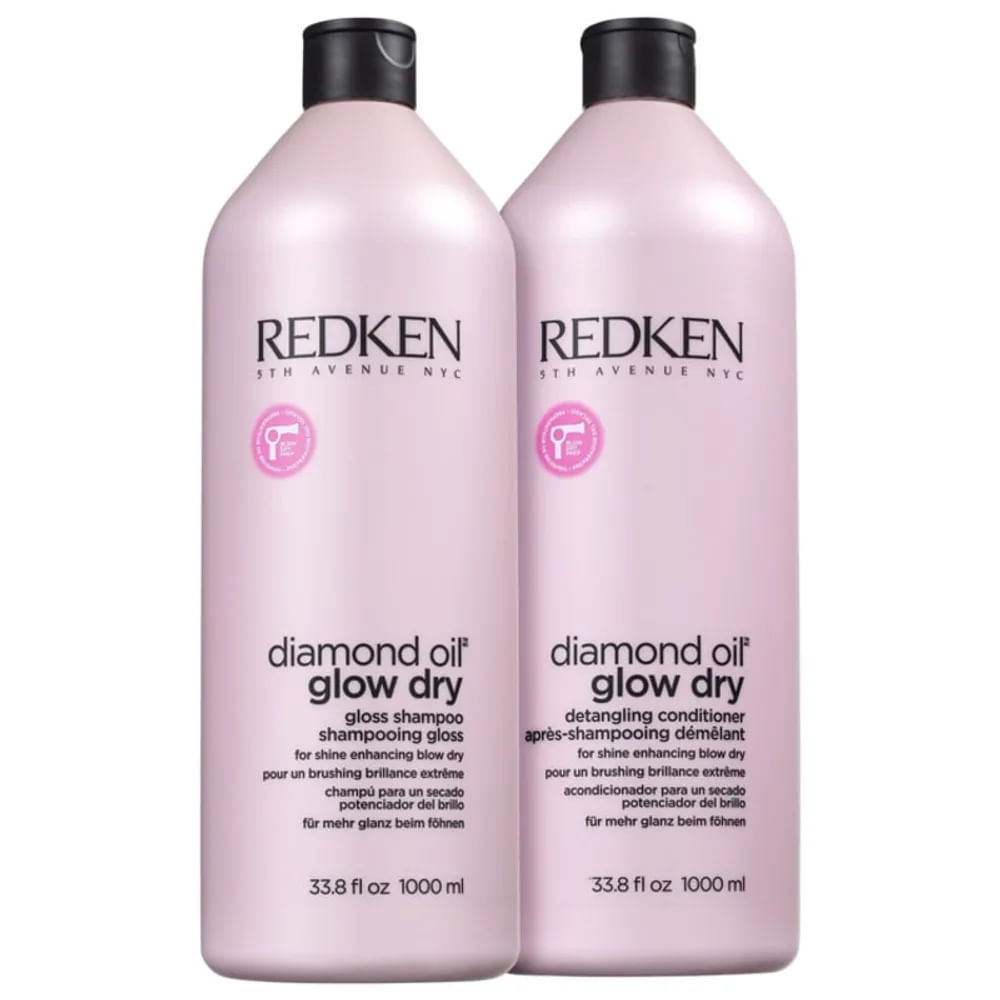 Kit Redken Diamond Oil Glow Dry Shampoo Cond 1l Eufina Cosmeticos Eufina Mobile